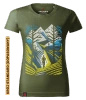 Koszulka damska standard VOYOVNIK "Outdoor Adventure (V2)" - khaki