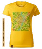 Koszulka damska standard VOYOVNIK "Urban Wayfinder" - żółta