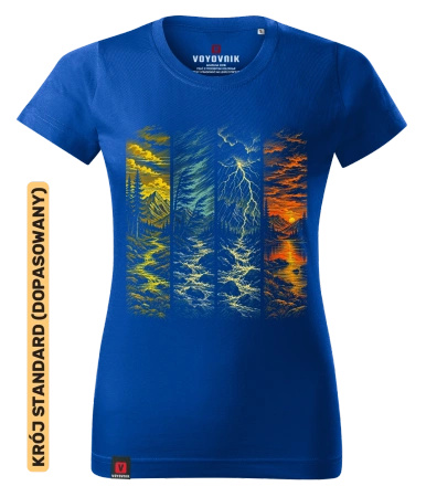 Koszulka damska standard VOYOVNIK "Storm Front" - niebieska
