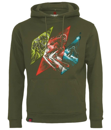 Bluza męska z kapturem VOYOVNIK "Edge Rush" - olive