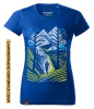 Koszulka damska standard VOYOVNIK "Outdoor Adventure (V2)" - niebieska