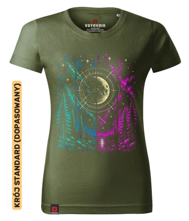 Koszulka damska standard VOYOVNIK "Lunar Echo" - khaki