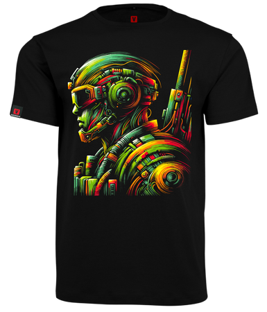 Koszulka męska VOYOVNIK "Digital Warrior" - czarna [OUTLET]