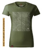 Koszulka damska standard VOYOVNIK "Contour Quest (mono)" - khaki