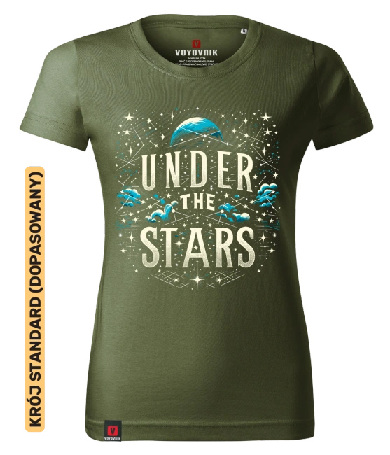 Koszulka damska standard VOYOVNIK "Under The Stars" - khaki
