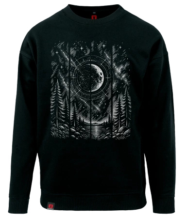 Bluza męska VOYOVNIK "Lunar Echo (mono)" - czarna