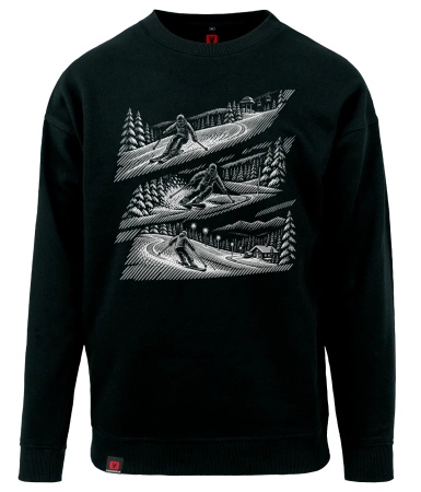 Bluza męska VOYOVNIK "Winter Journey (mono)" - czarna