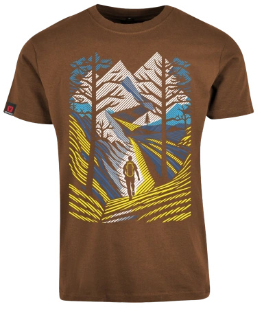 Koszulka męska VOYOVNIK "Outdoor Adventure (V2)" - jasny brąz