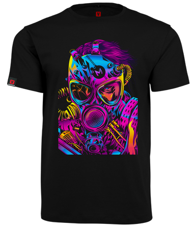 Koszulka męska VOYOVNIK "Cyberpunk Soldier" - czarna, rozmiar 2XL [OUTLET]