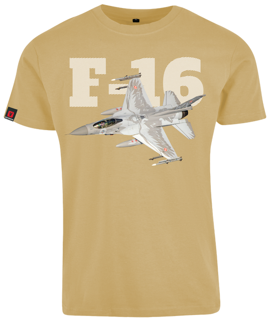 Koszulka męska VOYOVNIK F-16 Siły Powietrzne RP - jasny beż